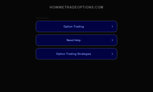 How we trade options