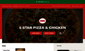 5starpizzamenu.com thumbnail