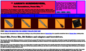 Aaronsscrewdrivers.com thumbnail