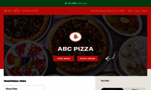 Abcpizzamenu.com thumbnail