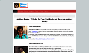 Abhinayberde.com thumbnail