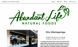 Abundantlifenaturalfoods.com thumbnail