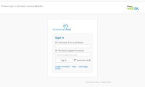 Achievementfirst.webex.com thumbnail