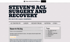 Aclsurgeryrecovery.wordpress.com thumbnail