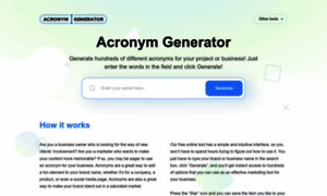 Acronymgenerator.com thumbnail