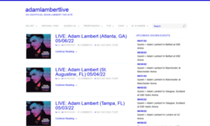 Adamlambertlive.org thumbnail