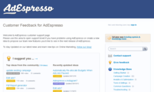 Adespresso.uservoice.com thumbnail