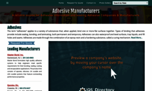 Adhesivemanufacturers.net thumbnail