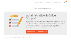 Administration.myperfectcoverletter.com thumbnail