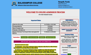 Admission.balarampurcollege.in thumbnail