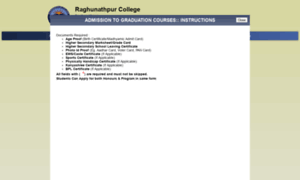 Admission.raghunathpurcollege.ac.in thumbnail