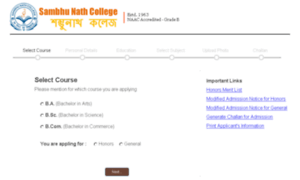 Admission.sambhunathcollege.ac.in thumbnail