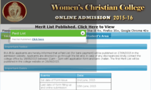 Admission.womenschristiancollege.net thumbnail