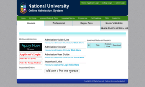 Admissions.nu.edu.bd thumbnail