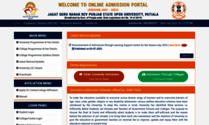 Admissions.psou.ac.in thumbnail