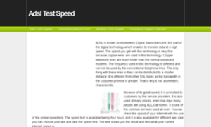 Adsltestspeed.info thumbnail