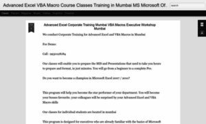 Advancedexcelandvbamacroclassesmumbai.blogspot.com thumbnail