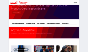 Advantagelearning.ivanti.com thumbnail