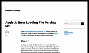 Aegisub.error.loading.file.parsing.srt.stoperrors.org thumbnail