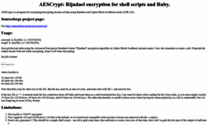 Aescrypt.sourceforge.net thumbnail