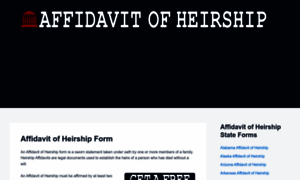 Affidavitofheirship.com thumbnail