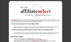 Affiliateselect.myebiz.com thumbnail