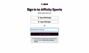 Affinity-sports.slack.com thumbnail