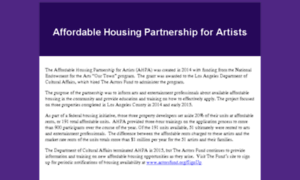 Affordableartisthousing.org thumbnail