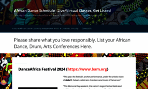 Africandanceschedule.com thumbnail