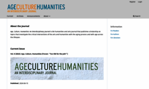 Ageculturehumanities.org thumbnail