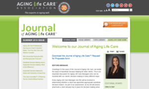 Aginglifecarejournal.org thumbnail