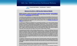 Aig2008securitiessettlement.com thumbnail