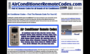 Airconditionerremotecodes.com thumbnail