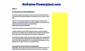 Airframe-powerplant.com thumbnail