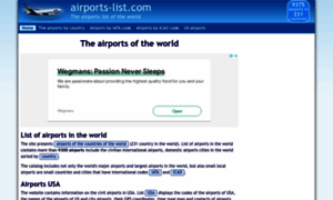 Airports-list.com thumbnail