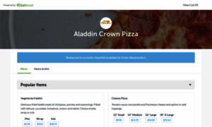 Aladdincrownpizza.com thumbnail