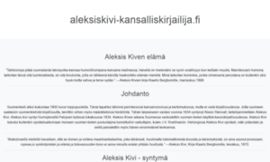 Aleksiskivi-kansalliskirjailija.fi thumbnail