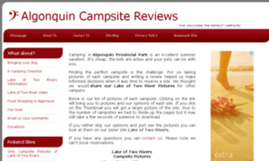 Algonquin-campsite-review.com thumbnail