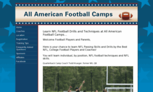 Allamerican-footballcamps.com thumbnail
