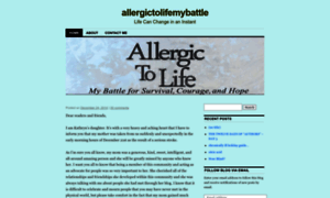 Allergictolifemybattle.wordpress.com thumbnail