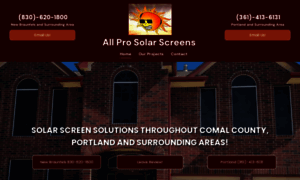 Allprosolarscreens.com thumbnail