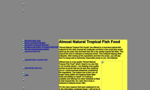 Almostnaturaltropicalfishfood.com thumbnail