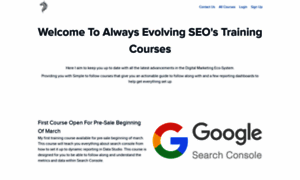 Always-evolving-seo-training.teachable.com thumbnail