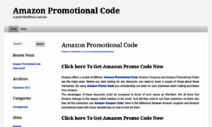 Amazonpromotionalcodez.wordpress.com thumbnail