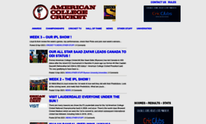 Americancollegecricket.com thumbnail