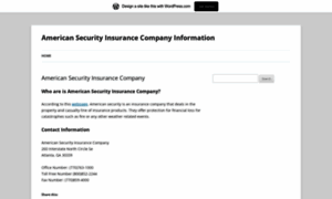 Americansecurityinsurancecompany.wordpress.com thumbnail