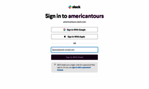 Americantours.slack.com thumbnail