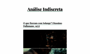 Analiseindiscreta.wordpress.com thumbnail