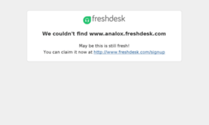Analox.freshdesk.com thumbnail