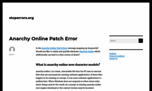 Anarchy.online.patch.error.stoperrors.org thumbnail